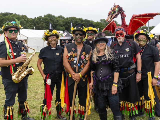 A group of Morris Dancers at Wickham Festival