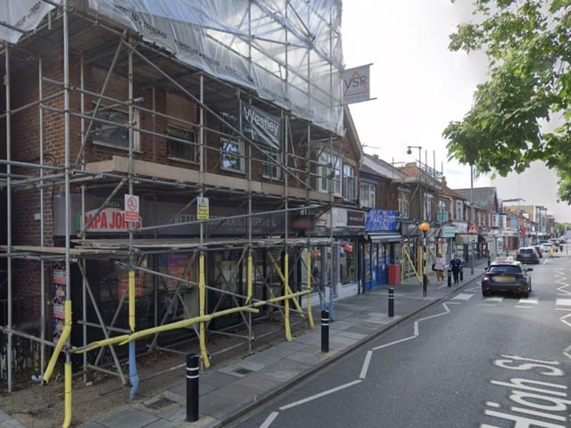 Papa Johns Cosham at 83 High Street, Portsmouth; rated five on May 28
