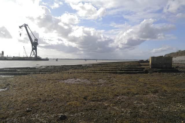 Volunteers are needed for a non-intrusive archaeological survey of the D-Day landing craft repair slipways on Horsea Island. Picture: Coastal and Intertidal Zone Archaeological Network (CITiZAN).
