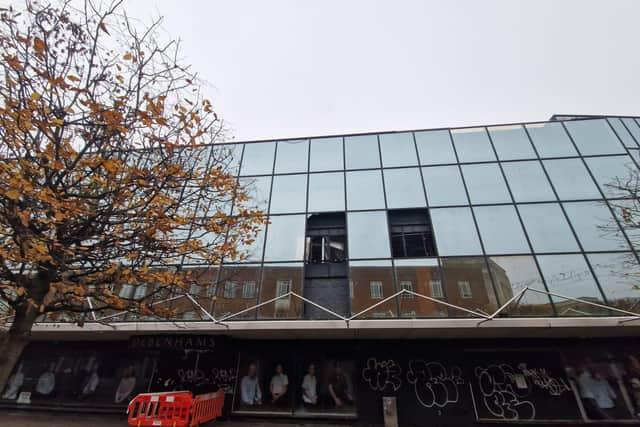 The current state of the former Debenhams in Commercial Road.