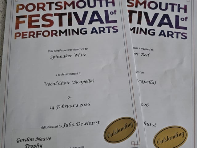 Spinnaker's "Outstanding" Certificates and feedback forms