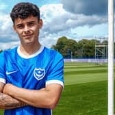 Pompey new boy Alex Robertson made a useful debut at Forest Green on Tuesday night. Picture: Portsmouth FC.