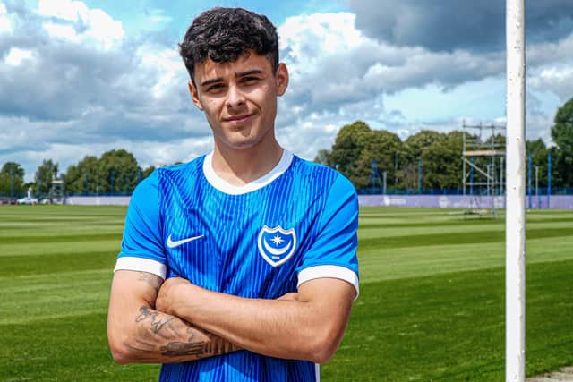 Pompey new boy Alex Robertson made a useful debut at Forest Green on Tuesday night. Picture: Portsmouth FC.