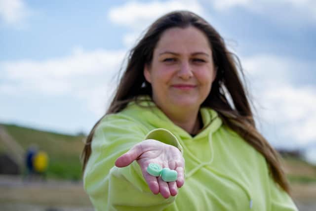 Laura has Lyme disease and is raising funds and awareness of the condition throughout Lyme Disease Awareness Month in May

Pictured: Laura Harris with wax melts she is selling to raise funds

Picture: Habibur Rahman