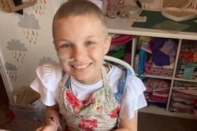 Sophie Fairall, age nine from Stubbington, has a rare form of cancer that is now terminal. Picture: Charlotte Fairall