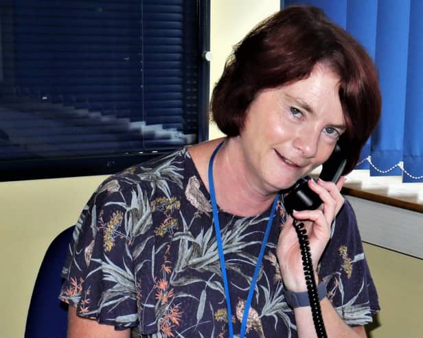 Deafblind UK has extended its helpline hours to support  veterans who are deaf or blind. Pictured is one of the charity's workers manning the helpline.