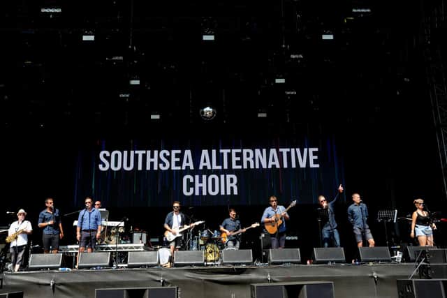 The Southsea Alternative Choir on the main stage at Victorious Festival 2019. Picture by Paul Windsor