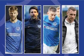 From left: Michael Jacobs, Danny Cowley, Ronan Curtis and Lee Brown