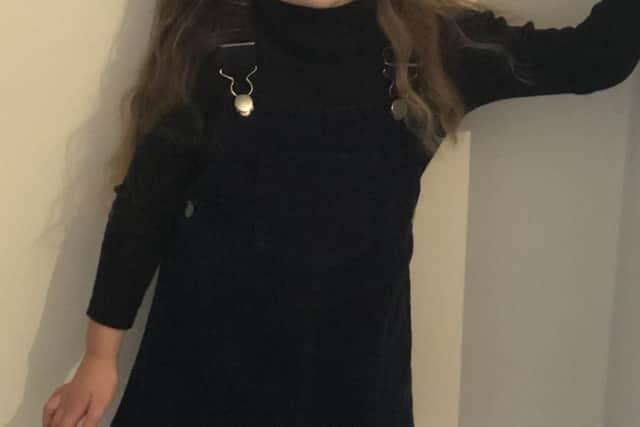 Gracie with her long hair
