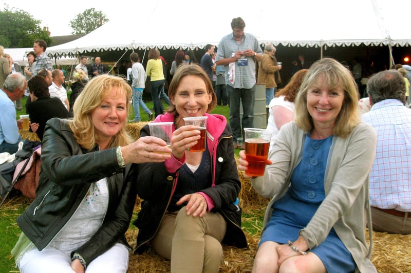 East Meon Beer Festival on the 25th June 2011. Ladies enjoying the beer and the warm weather. Picture: Kat Wootton