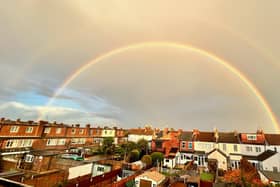 The rainbow as captured by Goutham Adithya.