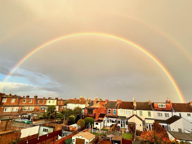 The rainbow as captured by Goutham Adithya.