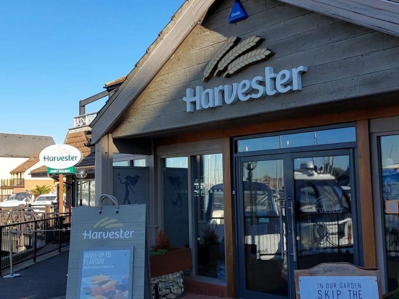 The Harvester in Port Solent has a rating of 4.1 based on 2,894 Google reviews. One person said: "Lovely meal can’t wait to go back this will be my new place for family meals"