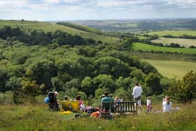 Old Winchester Hill, near Warnford, Petersfield, is one of the beauty spots at the South Downs National Park.