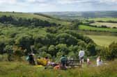 Old Winchester Hill, near Warnford, Petersfield, is one of the beauty spots at the South Downs National Park.