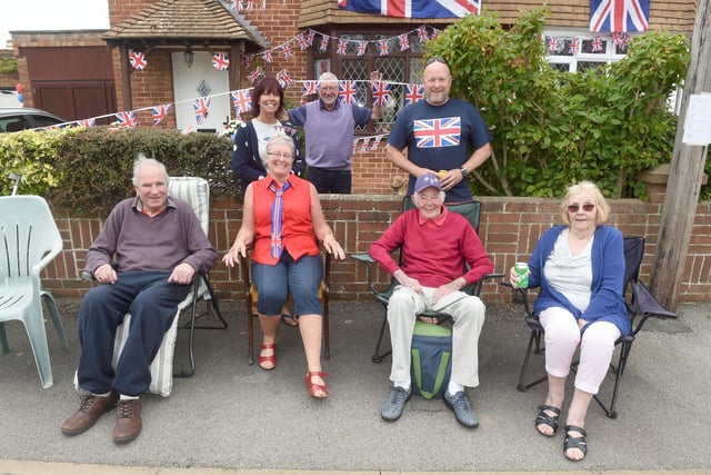 Residents in Weymouth Avenue, Gosport, held a street party on Sunday, June 5m to celebrate The Queen's Platinum Jubilee.
Pictured is: (back l-r) Diane Dewhirst, John Poole and Mick Dewhirst with (front l-r) Tim Milne, Margaret Poole, Samuel Moss and Avril Moss.
Picture: Sarah Standing (050622-9524)