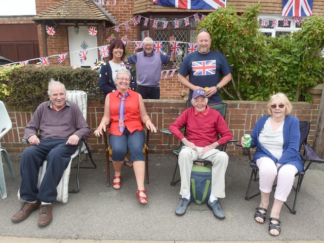 Residents in Weymouth Avenue, Gosport, held a street party on Sunday, June 5m to celebrate The Queen's Platinum Jubilee.
Pictured is: (back l-r) Diane Dewhirst, John Poole and Mick Dewhirst with (front l-r) Tim Milne, Margaret Poole, Samuel Moss and Avril Moss.
Picture: Sarah Standing (050622-9524)