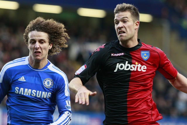 Marko Futacs battles with Chelsea's David Luiz as Michael Appleton''s Pompey side lose 4-0 at Stamford Bridge in the FA Cup Third Round in January 2012. Picture: Barry Zee