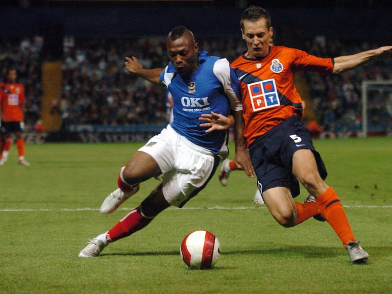 Linvoy Primus’ second-half own goal condemned Pompey to defeat against Porto in their final friendly of the 2006 summer. New signing Sol Campbell was paraded before supporters before kick-off, Kanu was in the directors’ box and David James was also heading to Fratton Park amid a flurry of late recruitment. In the meantime, a Harry Redknapo team not containing them lost 2-1, with Svetoslav Torodov having earlier cancelled out Lisandro’s early opener in front of 12,355.