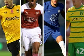 From left to right: Wolves' Chem Campbell, Arsenal's Tyreece John-Jules, Brentford's Myles Peart-Harris and Norwich's Tony Springett are among the latest players on the move this month.