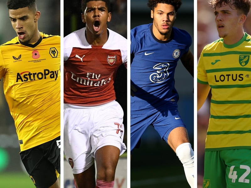 From left to right: Wolves' Chem Campbell, Arsenal's Tyreece John-Jules, Brentford's Myles Peart-Harris and Norwich's Tony Springett are among the latest players on the move this month.