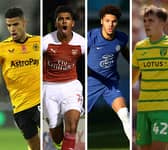 From left to right: Wolves' Chem Campbell, Arsenal's Tyreece John-Jules, Brentford's Myles Peart-Harris and Norwich's Tony Springett are among the latest players on the move this month.