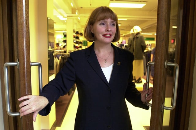 Manager of Knight & Lee in 2005 Jenny Tomley welcomes customers to the store
