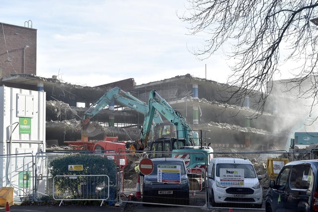 Updated pictures of Osborn Road Car Park demolition on Friday, February, 2, 2024. 

Picture: Sarah Standing (020224-6319)