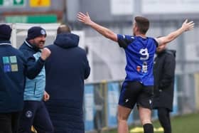 Clanfield boss Lee Blakely, left, is hoping to see his club in the Wessex League next season