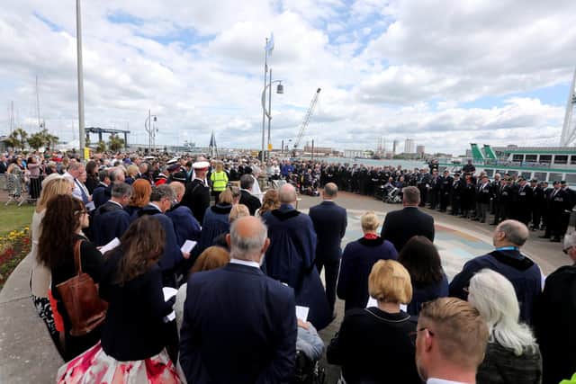 Gosport Falklands commemoration event in Gosport on Sunday 29th May 2022.

Pictured is action from the event.

Picture: Sam Stephenson.