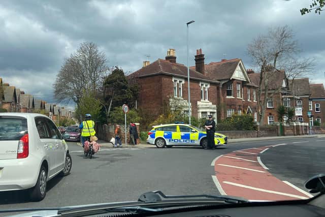 An eyewitness reported seeing multiple police vehicles at the scene at around 1.15pm on Saturday, April 15 and that it looked as though a house was being raided.