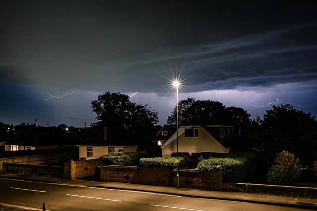 Photo of the lightning at Hart Plain Avenue in Waterlooville by Emma Case.