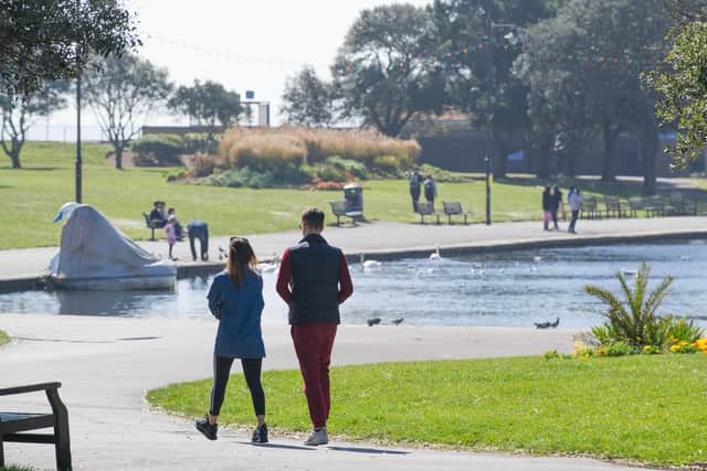 The woman was attacked by a stranger near Canoe Lake in Southsea, Pictured: View from Canoe Lake on Sunday, April 5, 2020. Picture: Habibur Rahman.