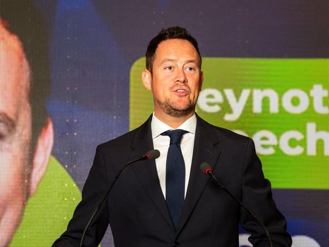 Images from PATECS2025: MP For Portsmouth South During His Keynote Speech.