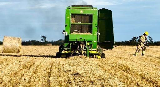 Firefighters battled a hay baler fire at a farm on Brownwich Lane, Fareham, yesterday evening (September 13).