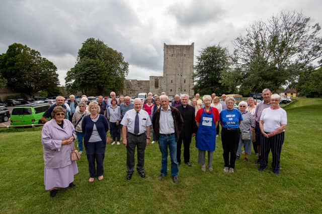 Members of Portchester Sailing Club and volunteers of Church Cafe protesting last summer about plans for car parking charges at Portchester Castle 
Picture: Habibur Rahman
