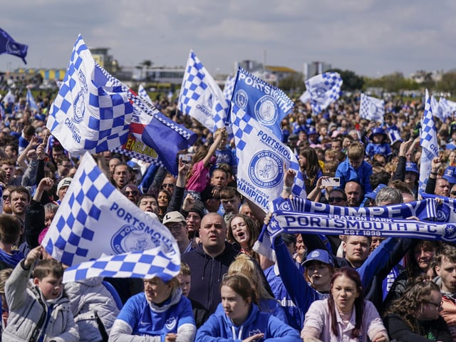 During the Portsmouth FC and Portsmouth Women Champions on the Common, celebrating Pompey’s double title triumph Images ©Jason Brown +44 7545 760582