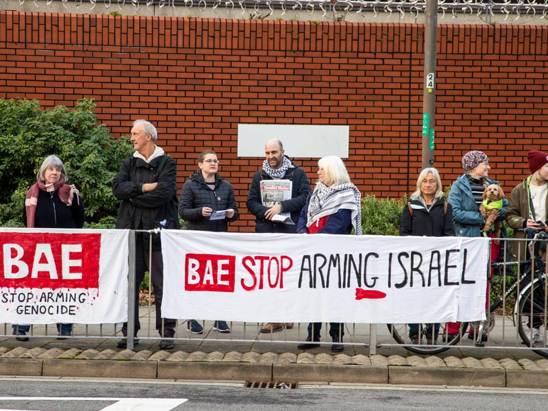 BAE was targeted by the protesters
Photos by Alex Shute