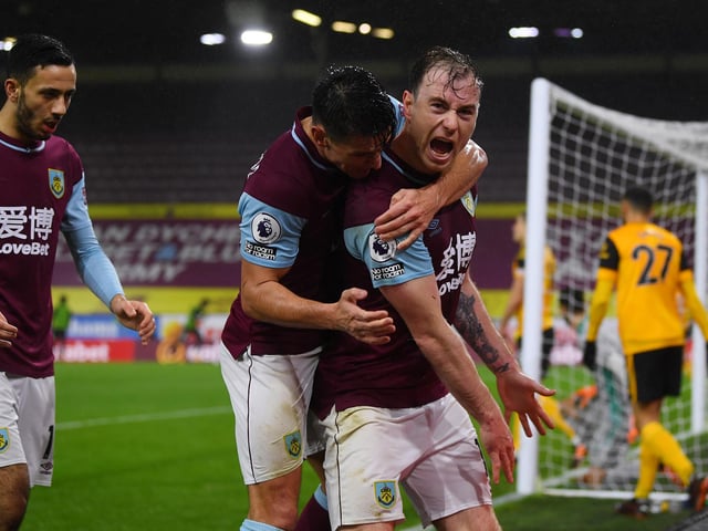 Burnley's shots: 10. Burnley's xG: 1.36. Wolves' shots: 10. Wolves' xG: 0.45.
