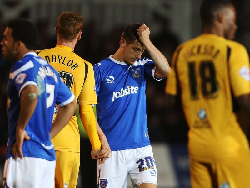 Pompey found themselves 2-0 behind at Newport County after just 19 minutes of the Johnstone's Paint Trophy clash and never looked liked finding a way back. In an absolutely dreadful performance, County were even reduced to 10-men for the final 22 minutes following a dreadful David Pipe challenge on Ricky Holmes - and then got another to make it 3-0. Picture: Joe Pepler