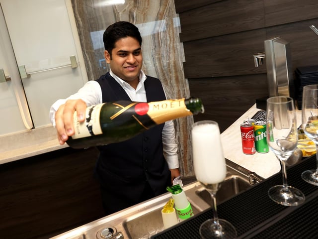 Passengers can enjoy the lap of luxury aboard the ship.