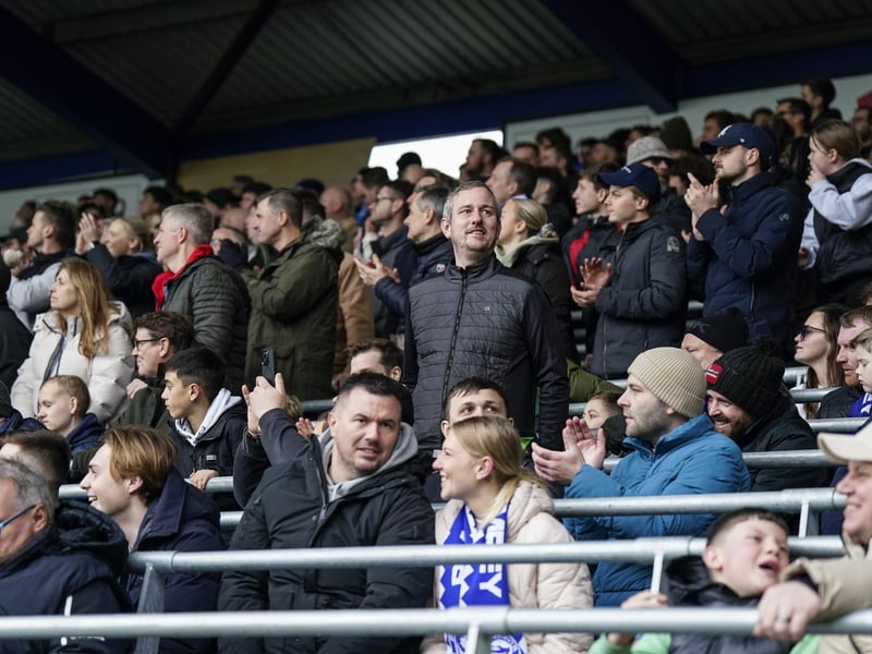 Check out our brilliant gallery as Pompey fans roared their team on to victory over Northampton. Pics: Jason Brown.