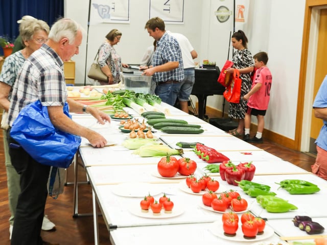 Months on hard work pays off with a good selection of entries for fruit and vegetables.