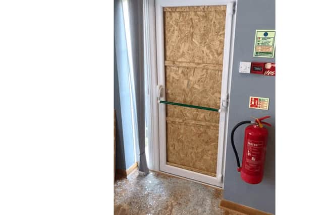 The Lee-On-The-Solent Golf Club saw an emergency door and bar shutters damaged during the incident.
