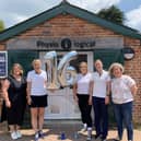 Physio-logical Team, left Kate Wilkins, Natalie March, Hannah Meaden, Josie Blagbrough, Becky Cole