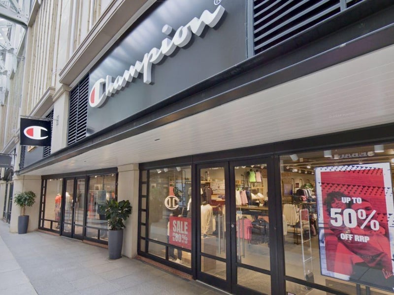 The Gunwharf website states: "Champion is the premium athleisure destination rooted in original and authentic design. The home of the hoodie, origin of the sweatshirt, pioneer of the Reverse Weave, Champion has always had innovation at its core."