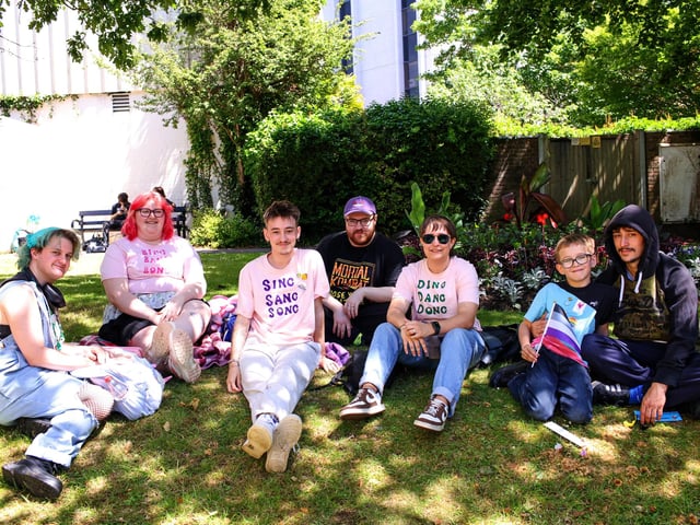 Fareham's first Pride picnic, Civic Gardens, FarehamPicture: Chris Moorhouse (130626-66)