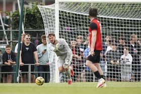 Former Swansea goalkeeper Josh Gould was handed 45 minutes in Pompey's 1-0 defeat at Gosport on Sunday. Picture: Jason Brown/ProSportsImages