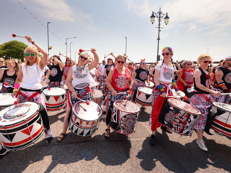 Pictured is: The Batala Portsmouth reggae band leading the parade.

Picture: Keith Woodland
