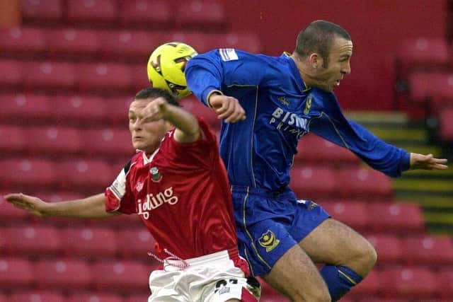 Shaun Derry made 55 appearances in two-and-a-half seasons for Pompey before leaving for Crystal Palace in August 2002